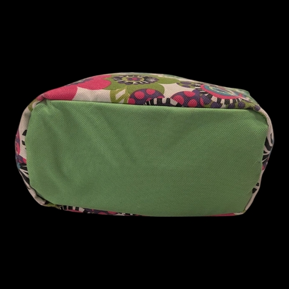 Floral Handled, Zip Top, Insulated W Pocket Lunch Medication Bag 13"Lx12"Wx4"D - Picture 8 of 12